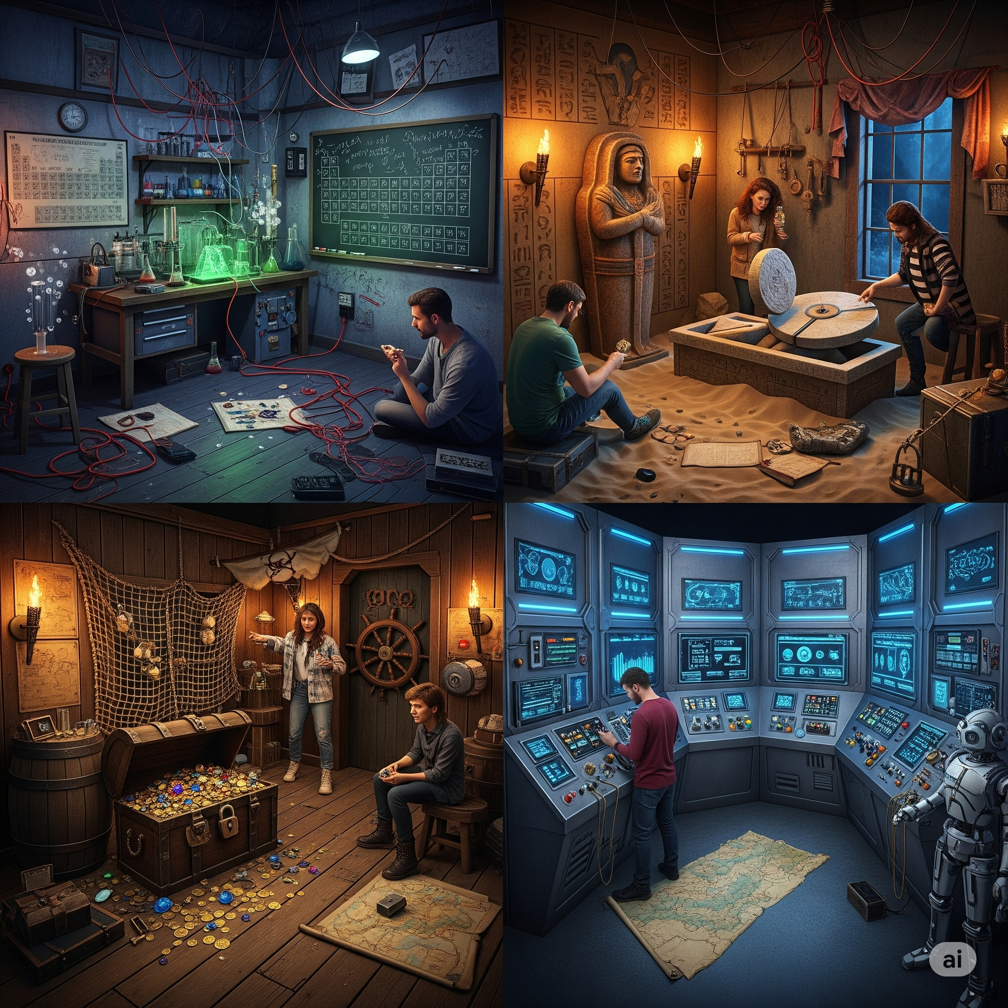 Four worlds, one puzzle mission