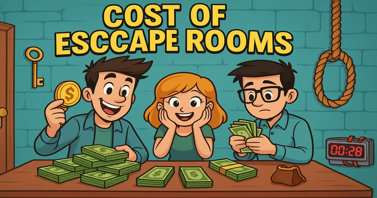 Escape room cost per person.